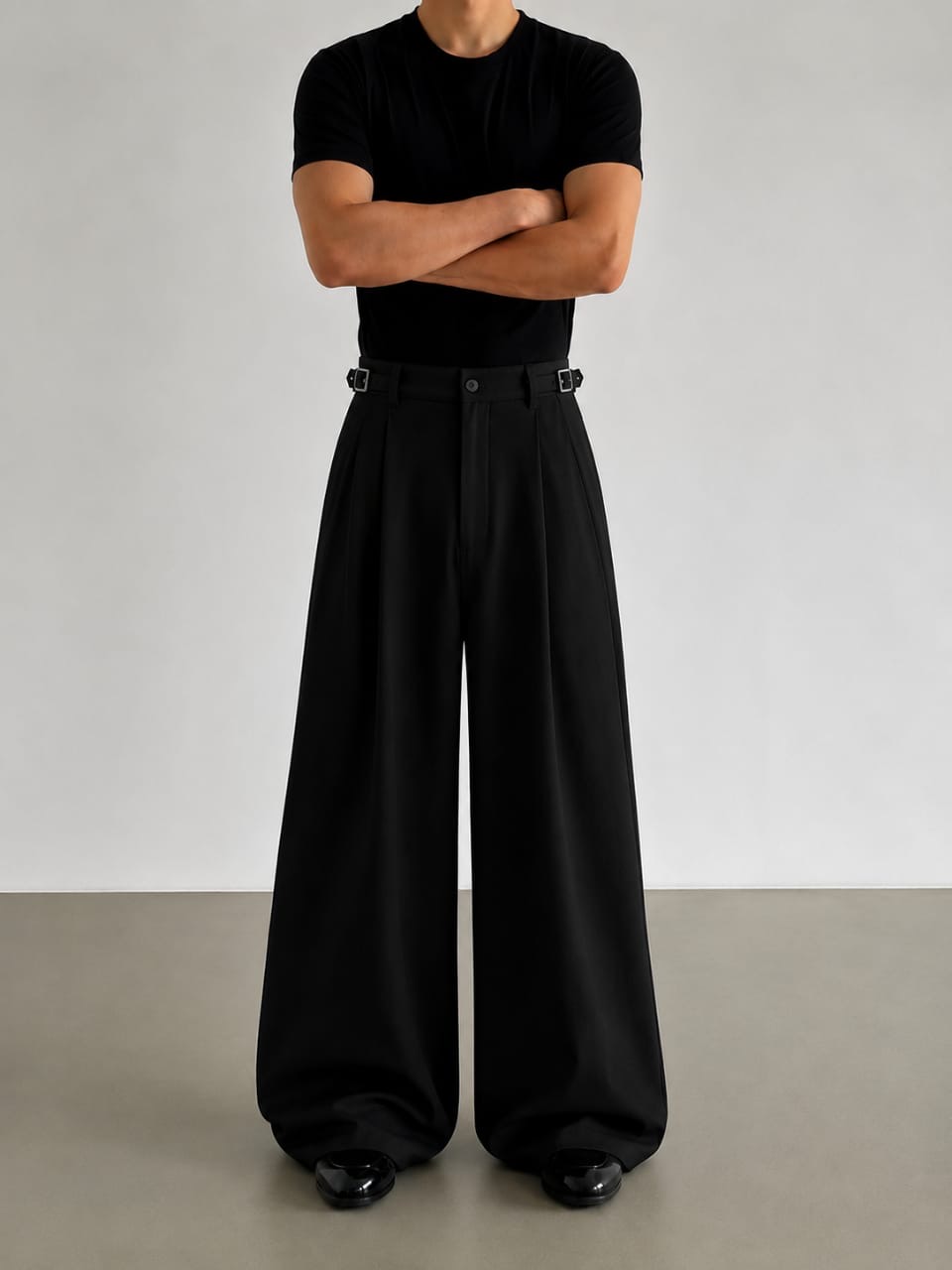 Tailored belt pant trousers