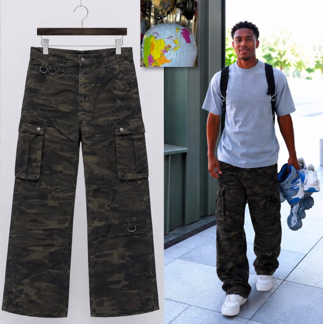 Camo cargo trouser