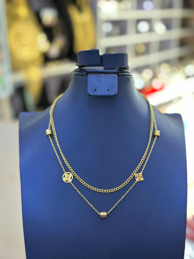 DOUBLE LAYERS STEEL NECKLACE